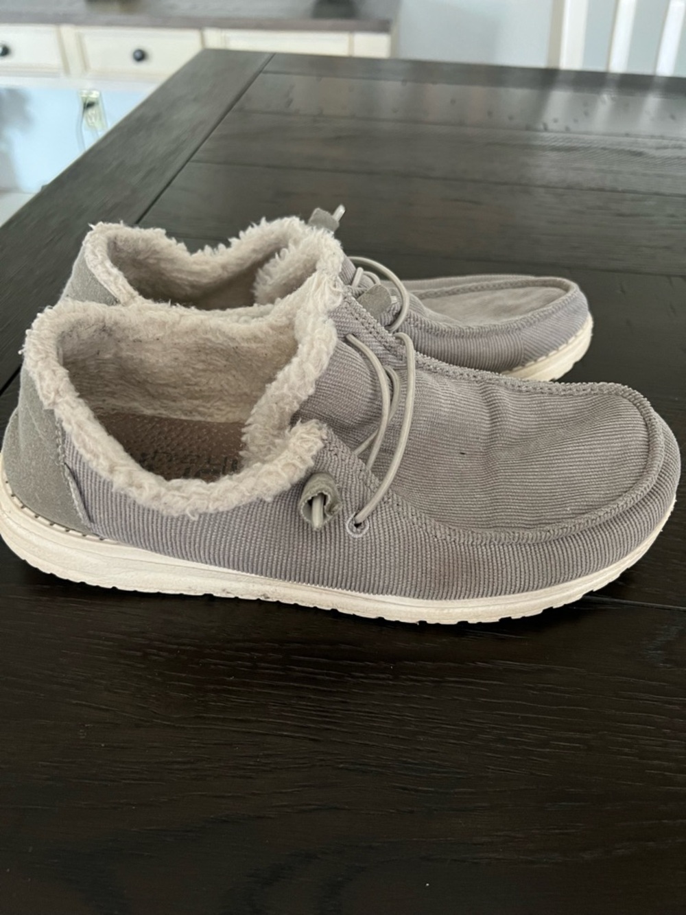 Hey Dude Cozy Casual Slip-On Shoes in Light Gray